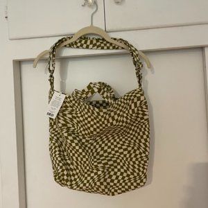 BNWT Baggu Horizontal Duck Bag - Moss Trippy Checker